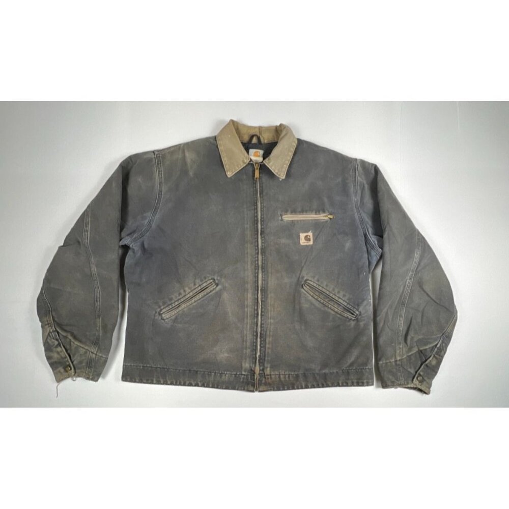 Carhartt Mens L Petrol Blue Detroit Jacket Made in USA Blanket Lined J97 PTL - Picture 1 of 12